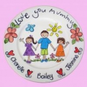 Handpainted Plate - With Love from the Kids